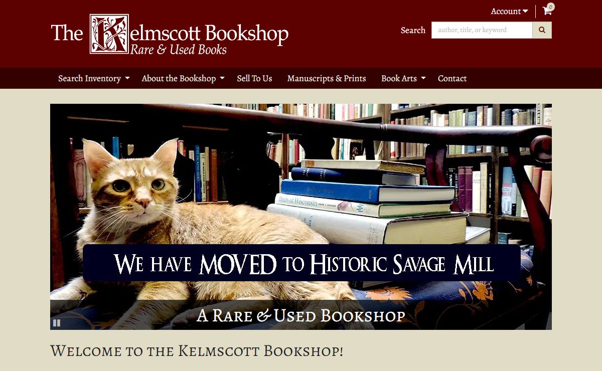 The Kelmscott Bookshop | Selling Fine and Antiquarian Books