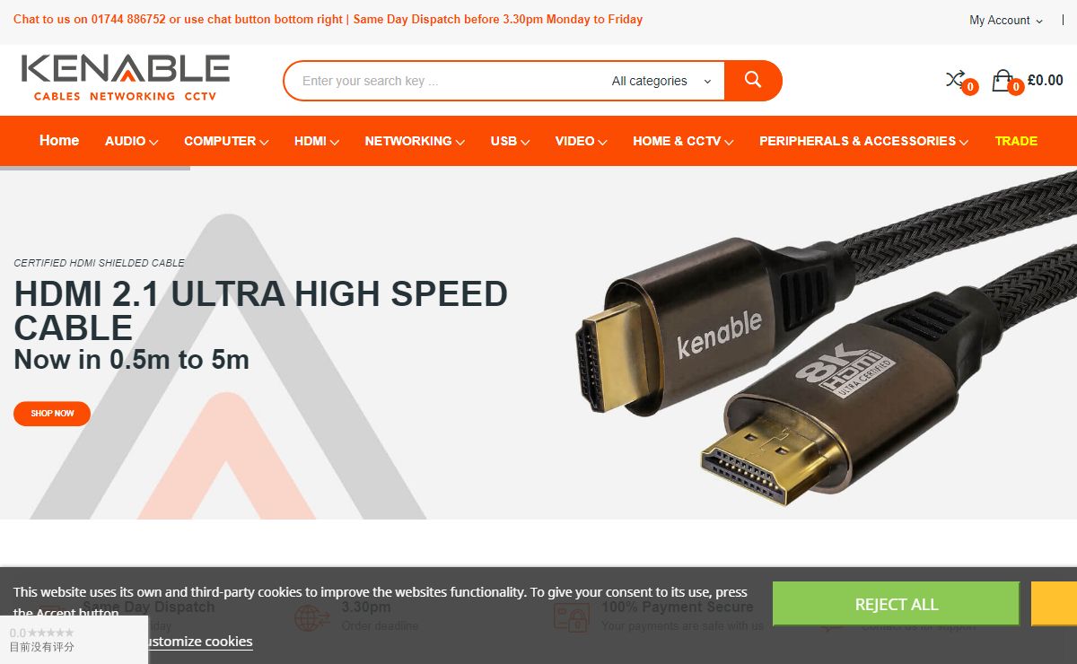 Kenable | Cables | Networking | CCTV | Keeping you connected since 2002