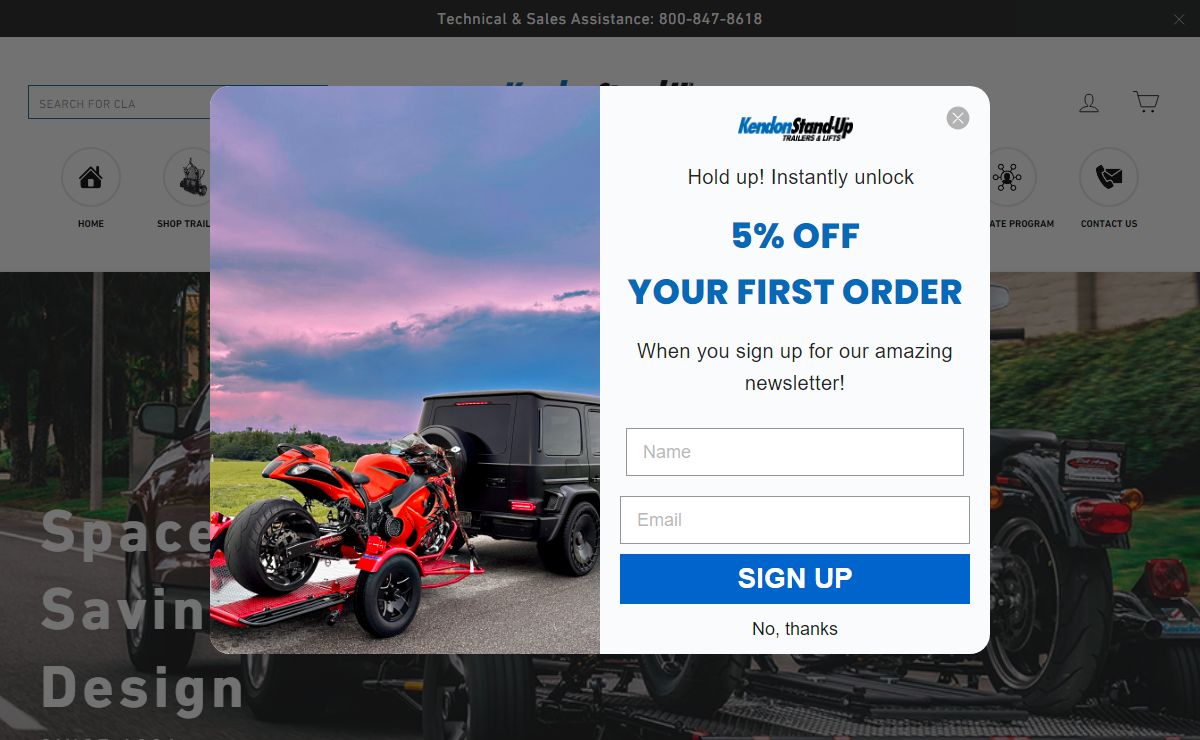 Folding Motorcycle Trailers & Stand-Up Motorcycle Lifts by Kendon Ind. – Kendon Industries, LLC