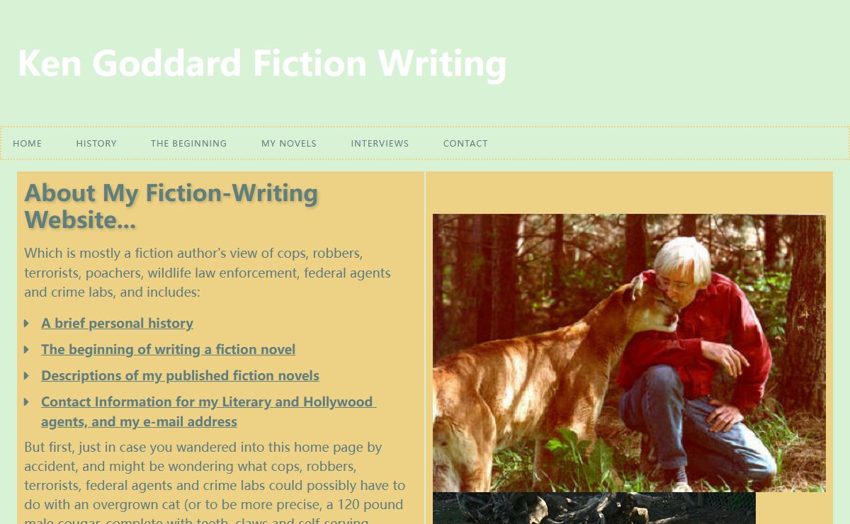 Ken Goddard Fiction - Fiction Writing