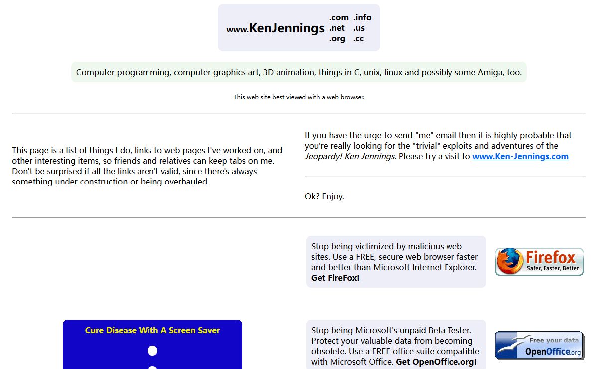 Personal Home Page for Ken Jennings, Professional Dilbert Impersonator