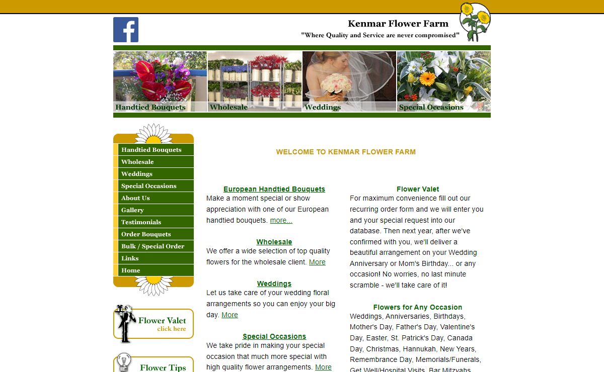 Kenmar Flower Farm Victoria BC retail wholesale
