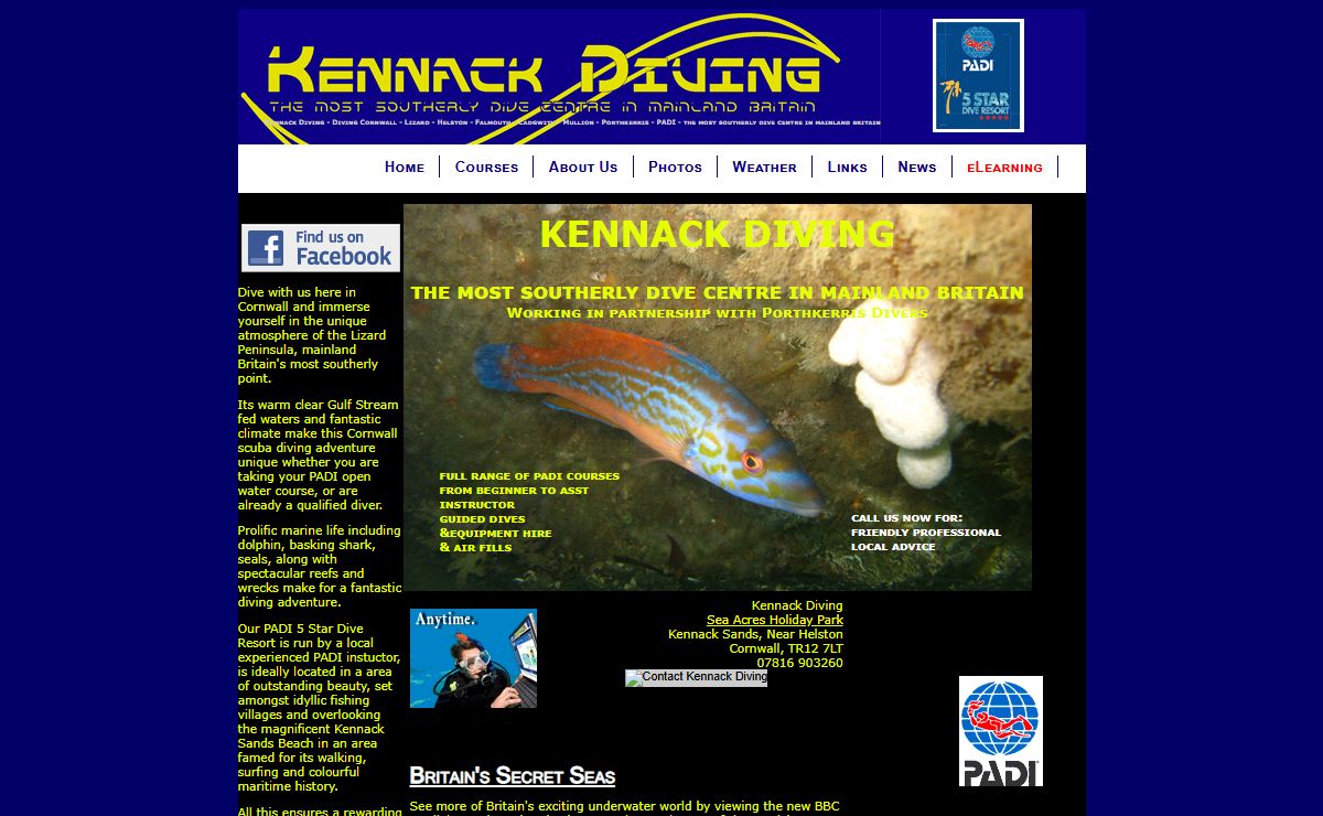Kennack Diving : Diving Cornwall, PADI Courses, Falmouth, Helston, Lizard