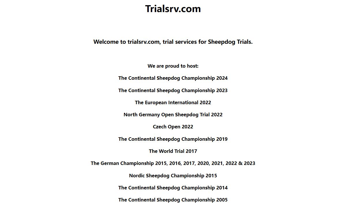 Trialsrv.com services for sheepdog trials