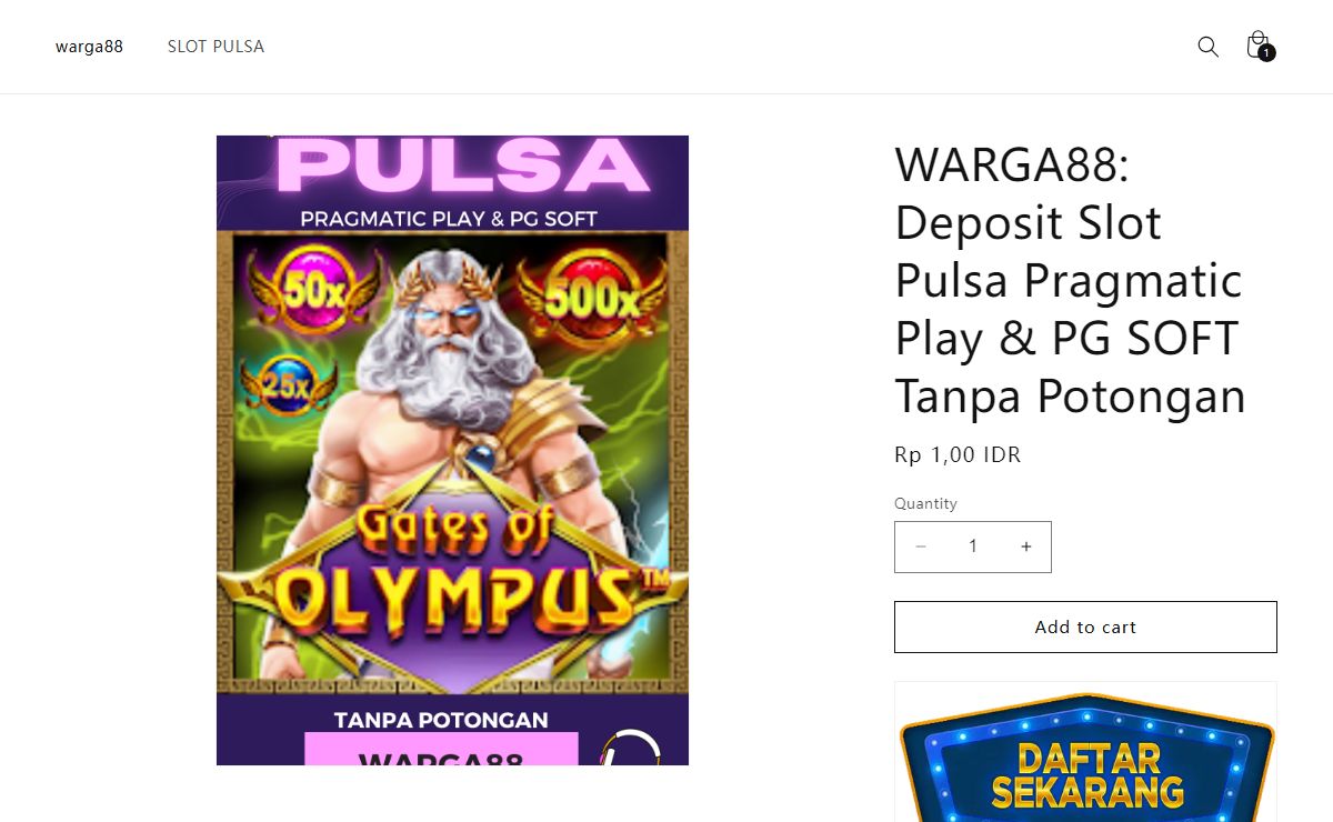 WARGA88: Deposit Slot Pulsa Pragmatic Play & PG SOFT Tanpa Potongan