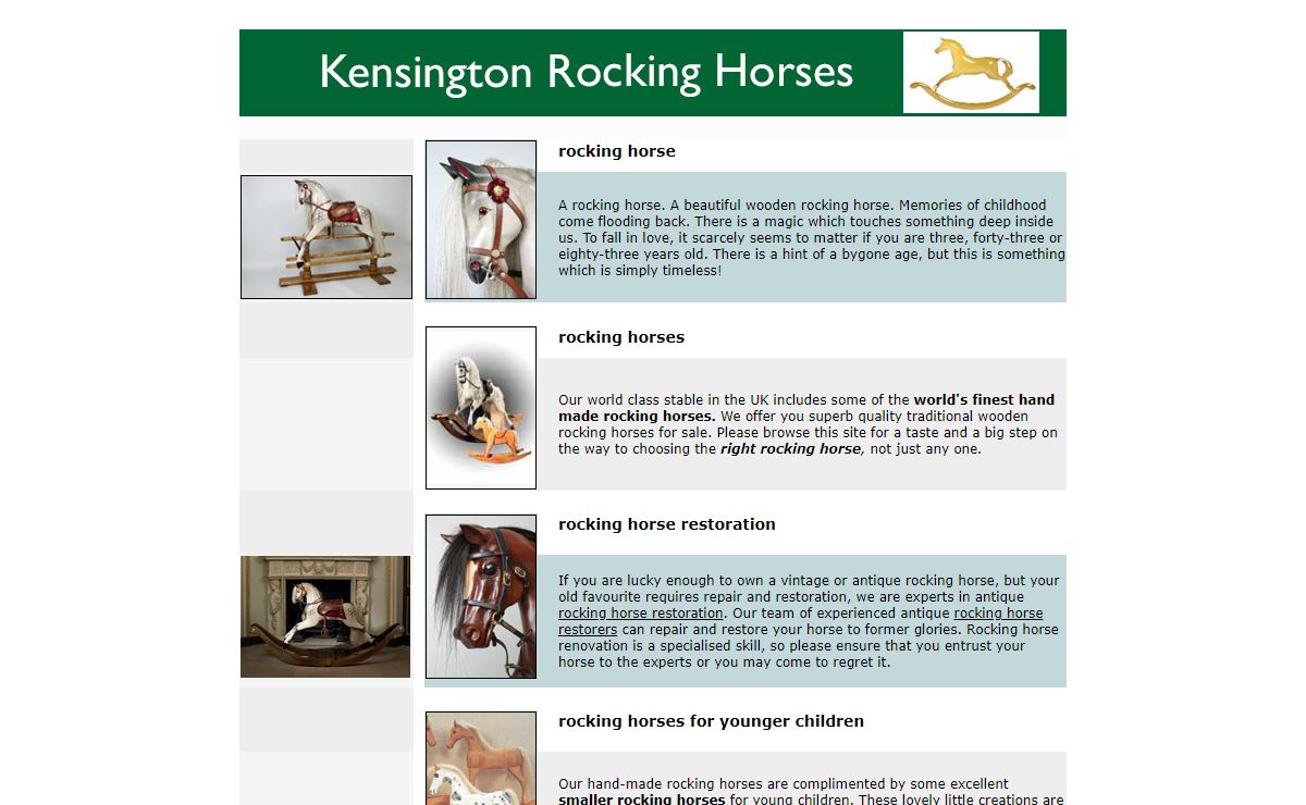 rocking horses and rocking horse restoration