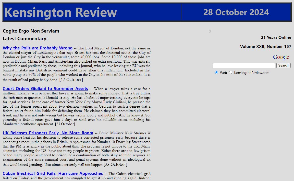 Kensington Review