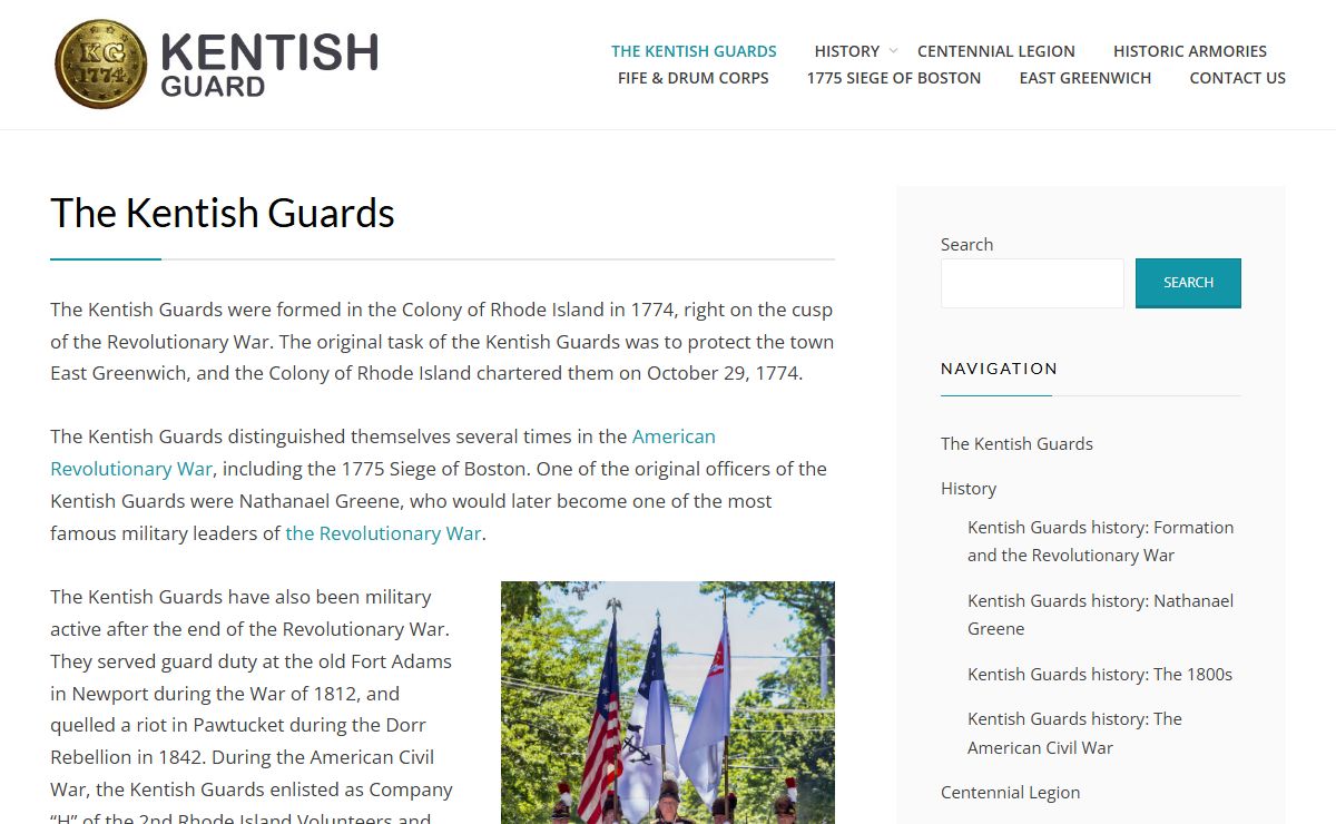 The Kentish Guards - Rhode Island