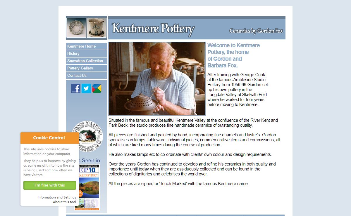 Kentmere Pottery, hand made ceramics