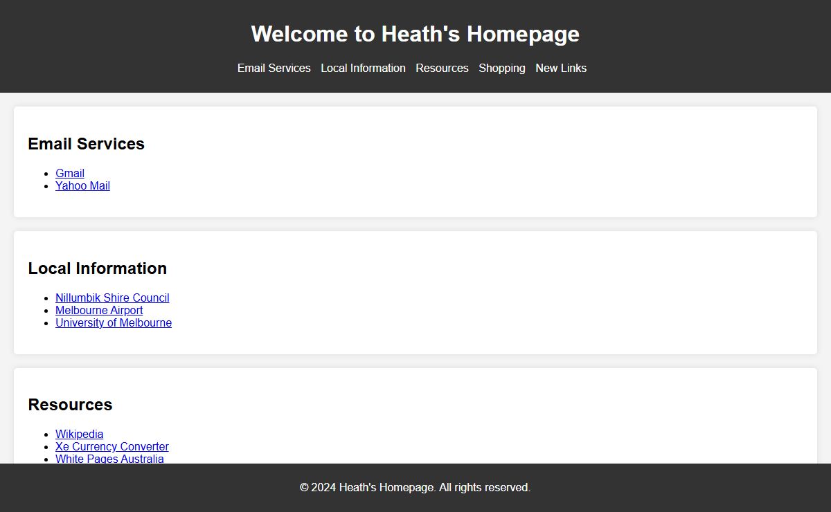 Heath's Homepage