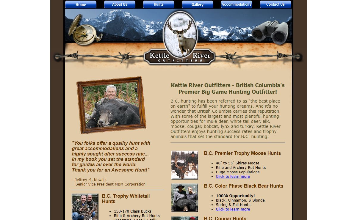 British Columbia Big Game Hunting Outfitter