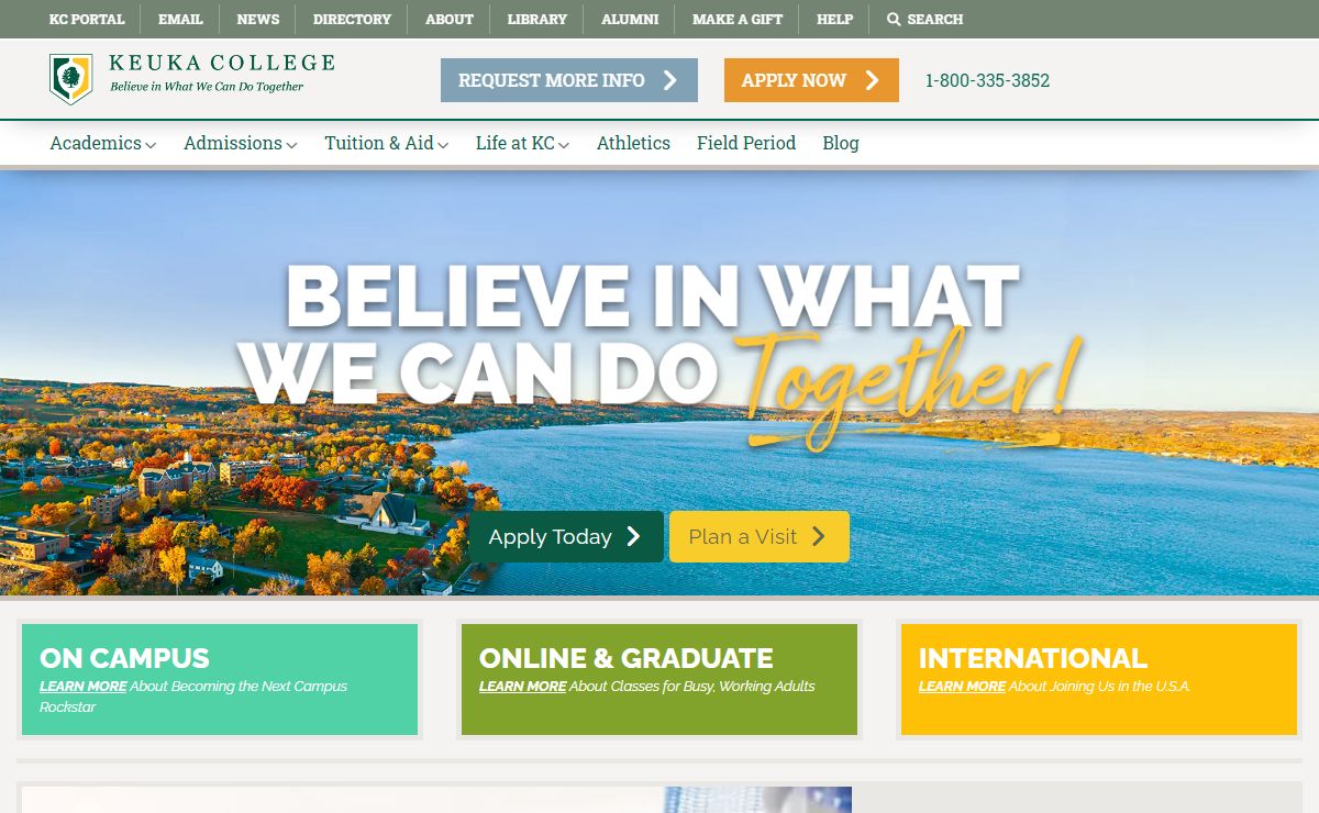 Keuka College - A premier educational institution in New York's spectacular Finger Lakes wine country.