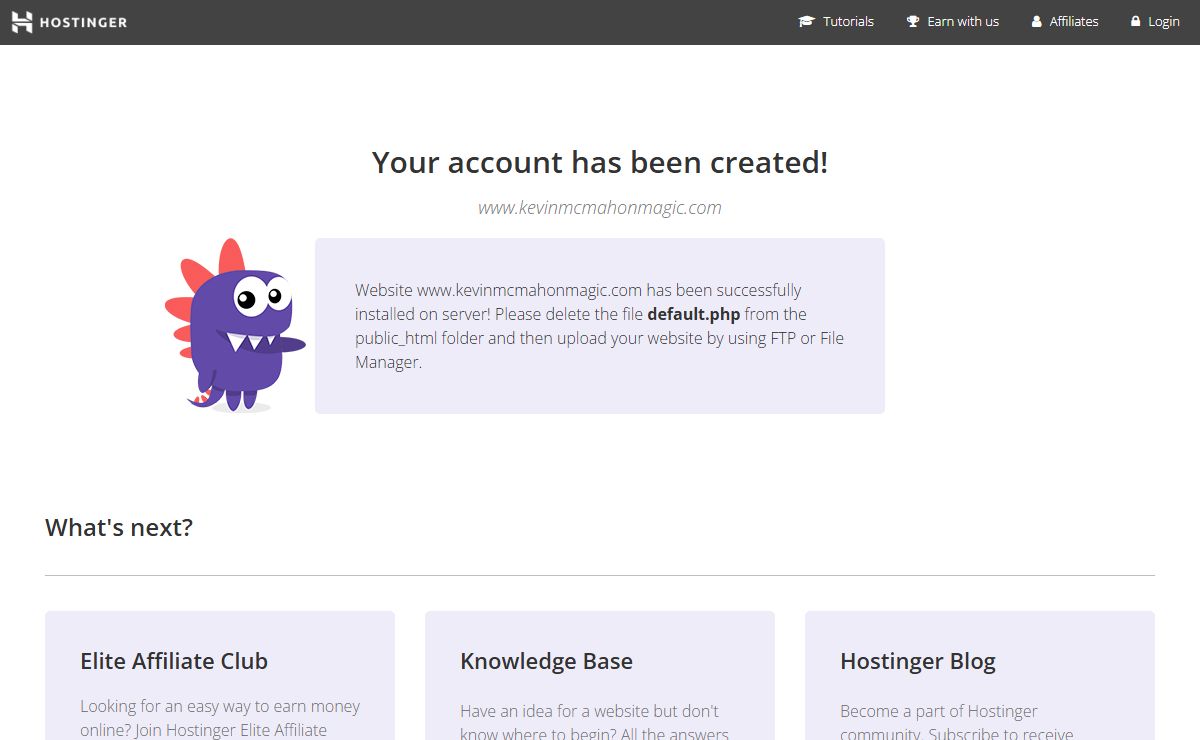 Default page