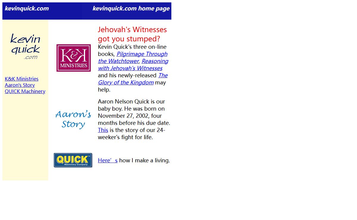 kevinquick.com Home Page