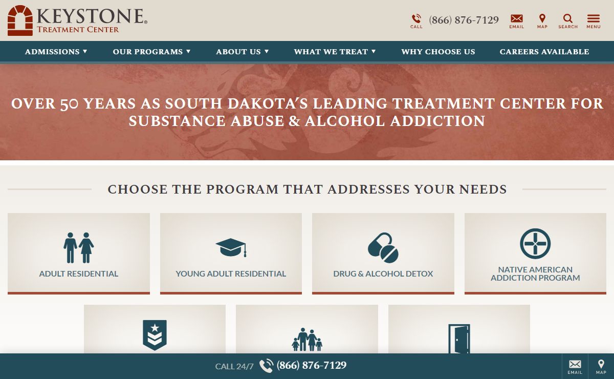 Residential, Outpatient & Detox Rehab for Drug & Alcohol Abuse | South Dakota | Keystone Treatment Center