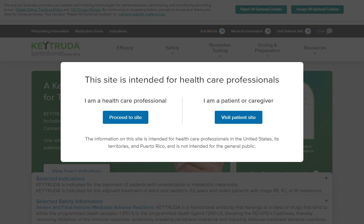 KEYTRUDA® (pembrolizumab) | Indications and Efficacy Data for Health Care Professionals