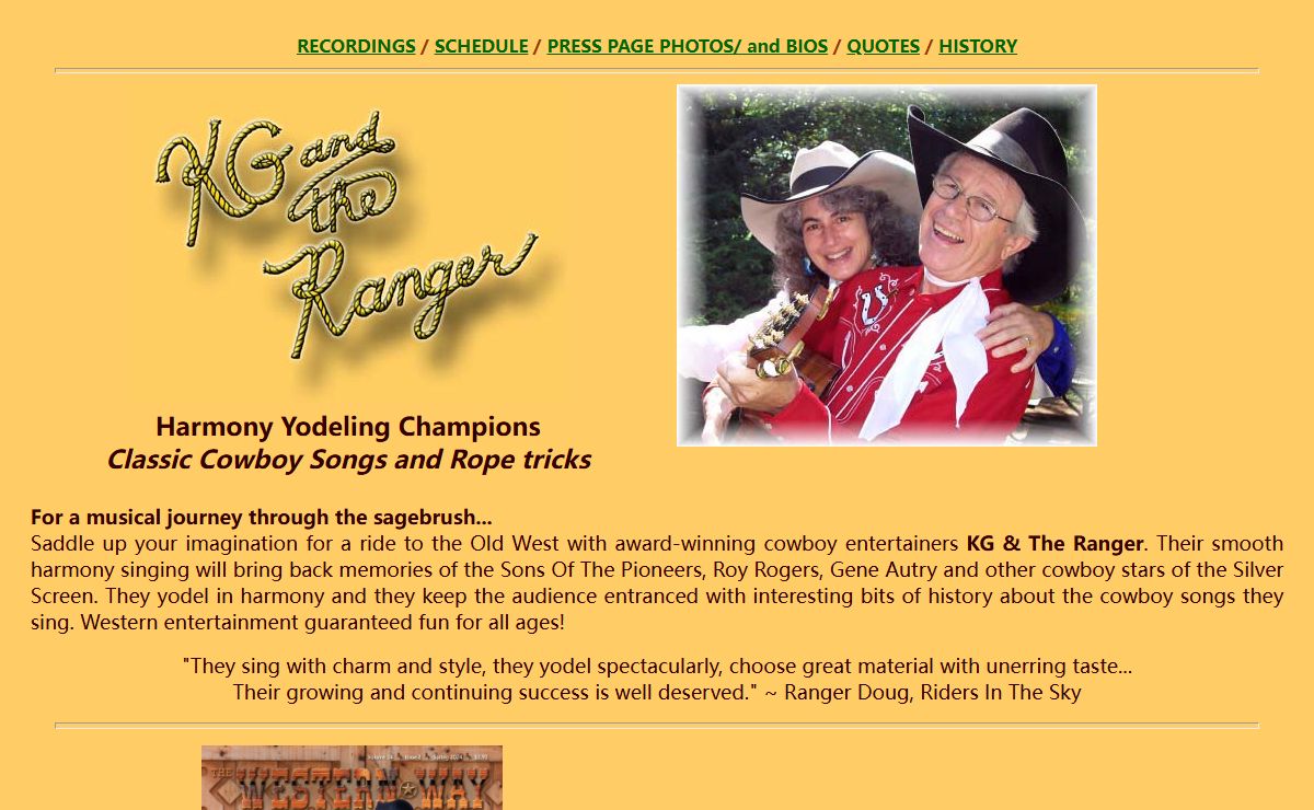 KG & The Ranger - Cowboy Music, Yodeling, Rope tricks