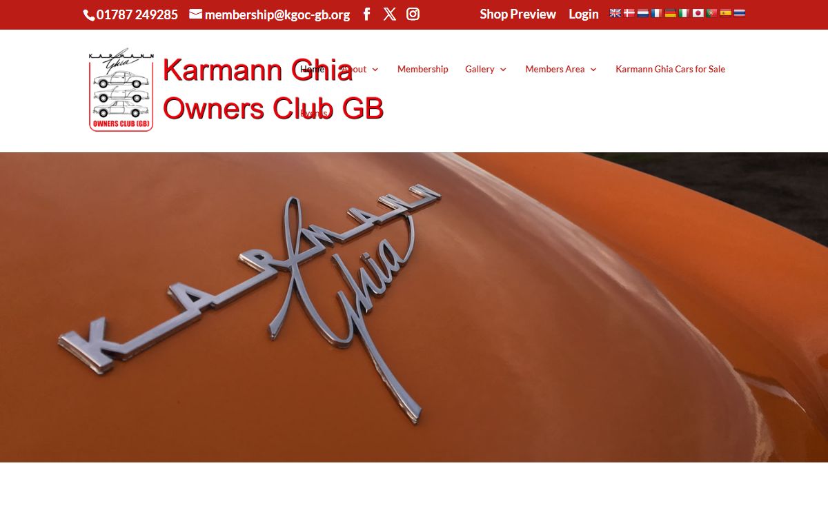 Karmann Ghia Owners Club (GB) Website For Members & Enthusiasts