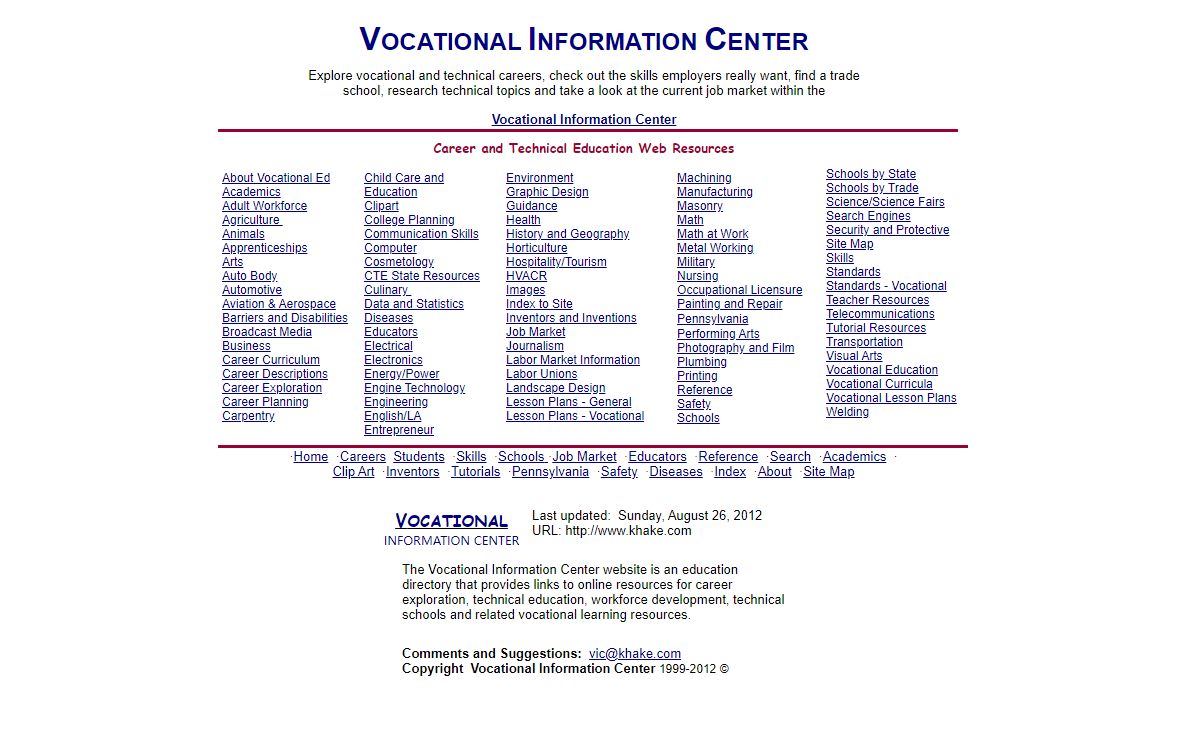 Vocational Information Center: Career and Technical Education Resources