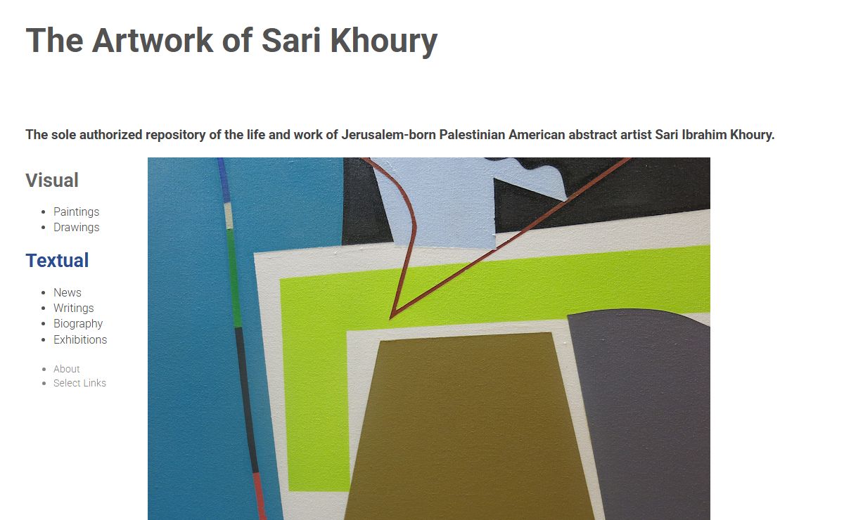 Sari Khoury: A Palestinian-American Abstract Painter.