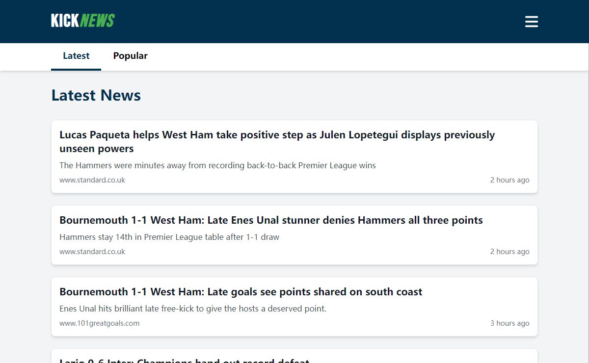 Kick News - Latest Football Updates