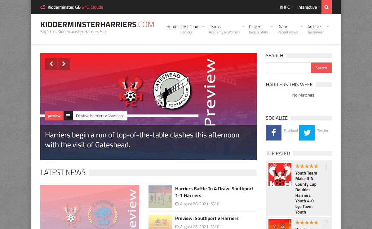 KidderminsterHarriers.com | St@tto's Kidderminster Harriers Site