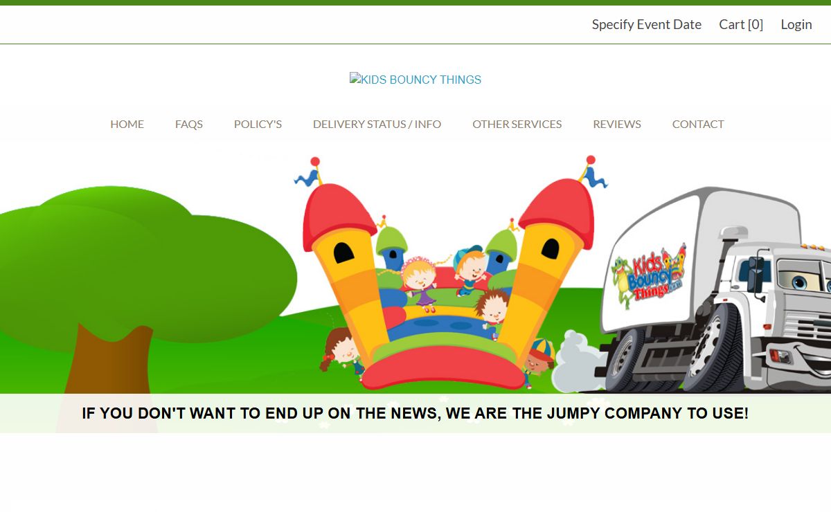 Kids Bouncy Things Home Page