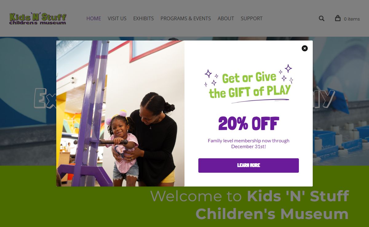Kids 'N' Stuff - Kids 'N' Stuff Children's Museum- Home