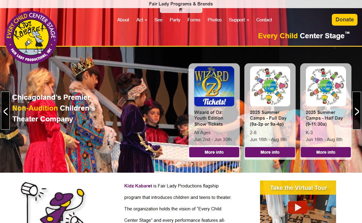 Home - Kidz Kabaret - Naperville Theatre