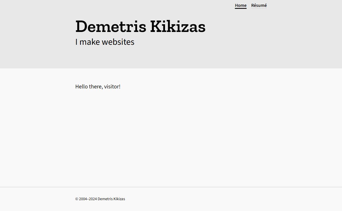 Demetris Kikizas - I make websites