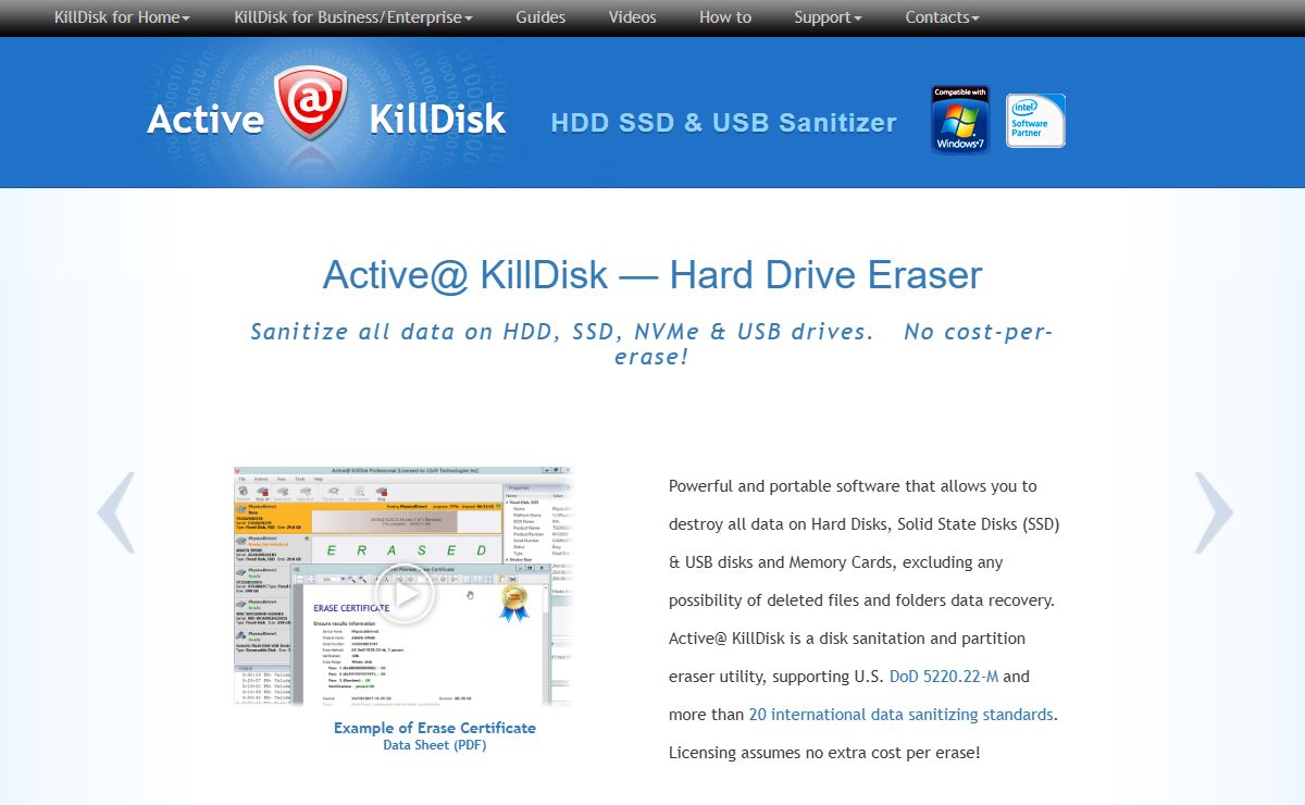KillDisk: Disk Eraser, Wiper & Sanitizer - Erase HDD/SSD/USB/NVMe Securely
