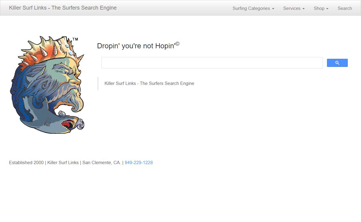 Killer Surf Links - The Surfers Search Engine