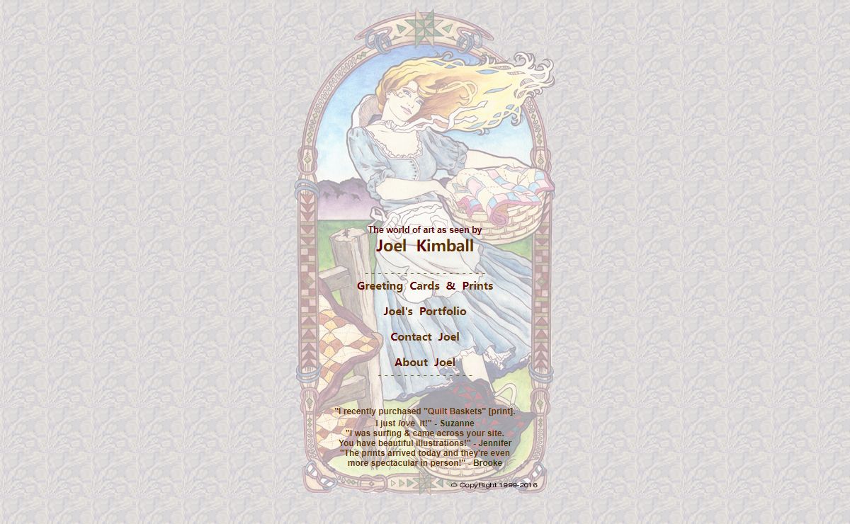 Artist Joel Kimball - buy graphic arts, fine commercial art, web site design, illustrated websites, illustrations, artwork, paintings, pictures