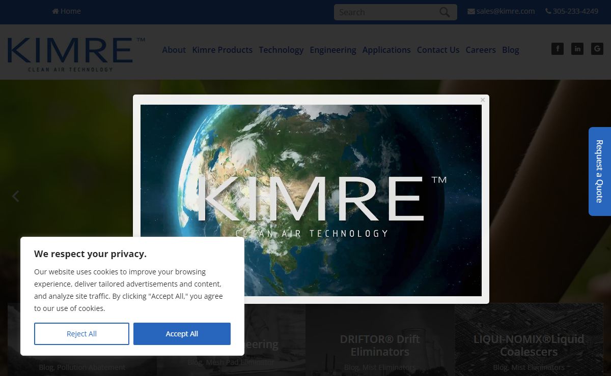 Industrial Air Filtration Systems | Mass Transfer Equipment - Kimre