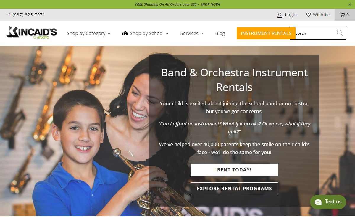 Kincaid's Is Music | Band & Orchestra Instrument Store