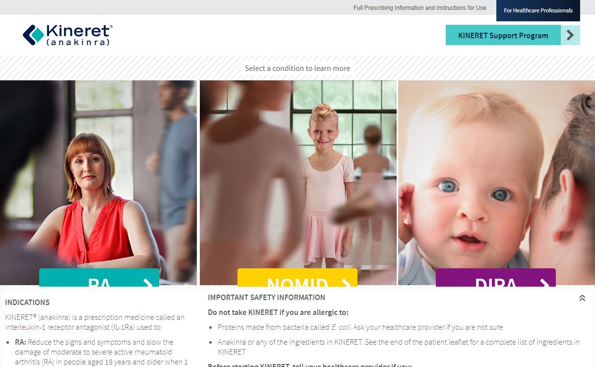 KINERET® (anakinra) Official Website | Home