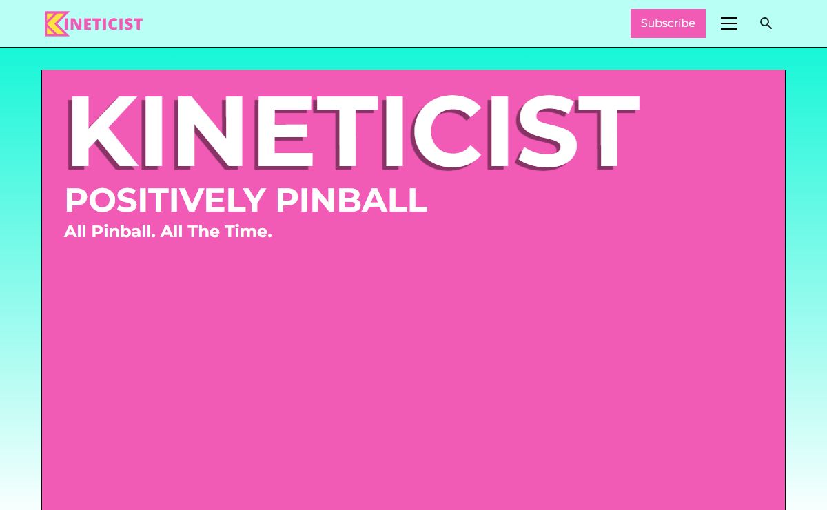 Pinball News & Community Website | Pinball Tutorials and Game Database | Kineticist