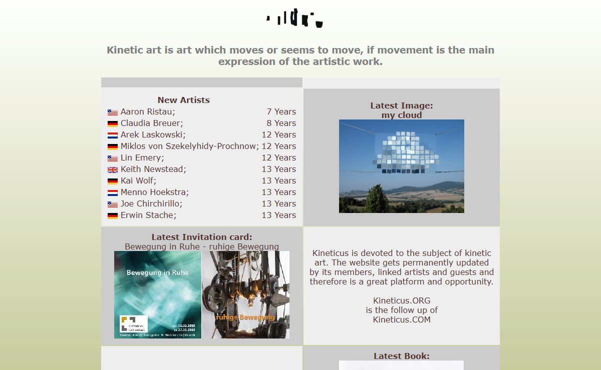 Kineticus the Data Base for kinetic Art