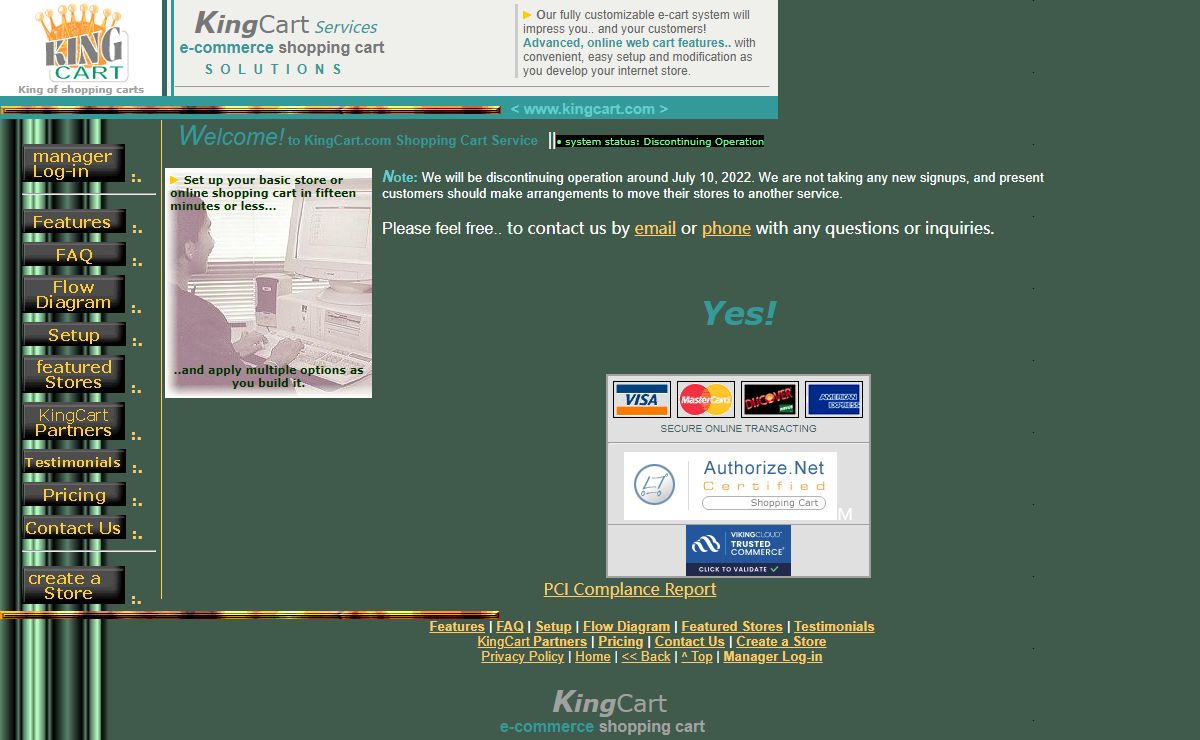 Best shopping cart service for e-commerce business.. King Cart Solutions.. Secure shopping cart ecommerce online shopping carts service merchant account.