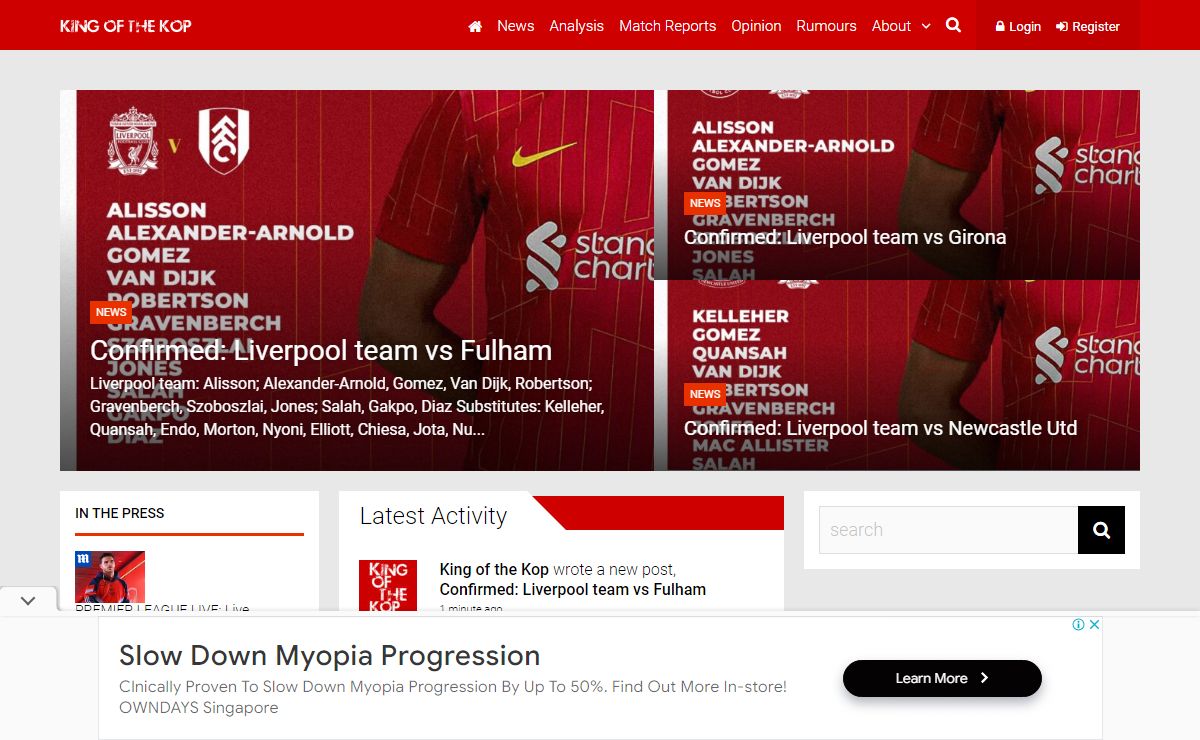 Liverpool FC News, Rumours, Transfers — King of the Kop