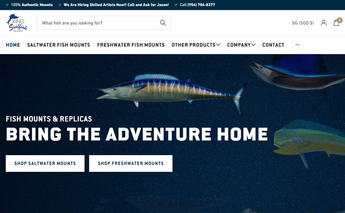 King Sailfish Mounts | Fish Mounts & Replicas
