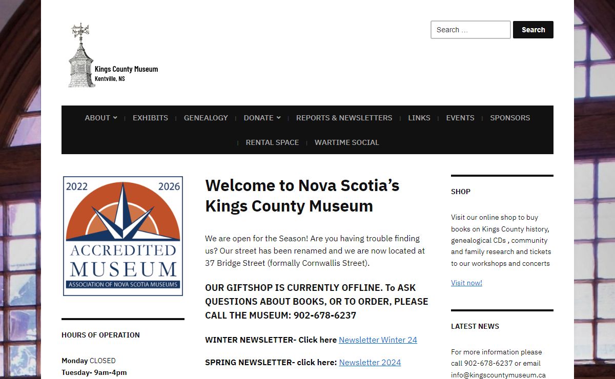 Kings County Museum – Kentville, Nova Scotia