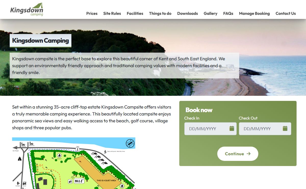 Kingsdown Camping - Booking for 2025 Season Open