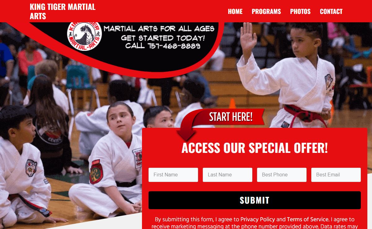King Tiger Martial Arts Virginia Beach Kids Teens Adult Class