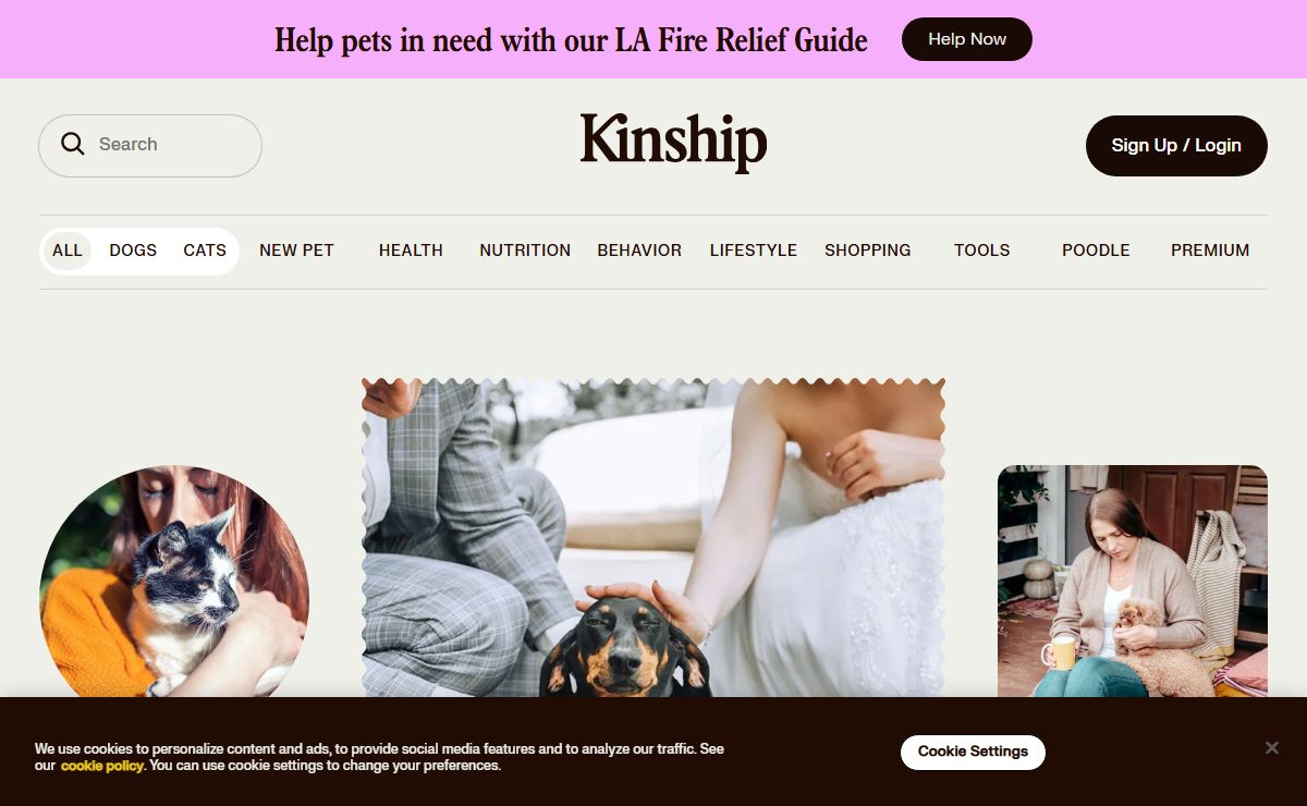 One source for all things pet parenting · Kinship