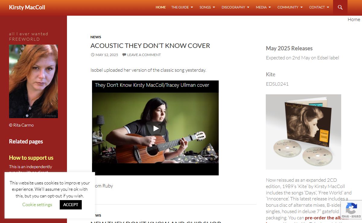 Kirsty MacColl - freeworld - official site