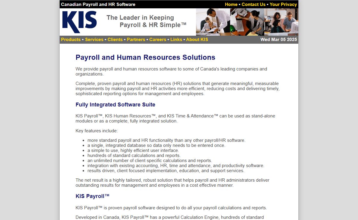 KIS Canadian Payroll and HR Software - Keeping It Simple