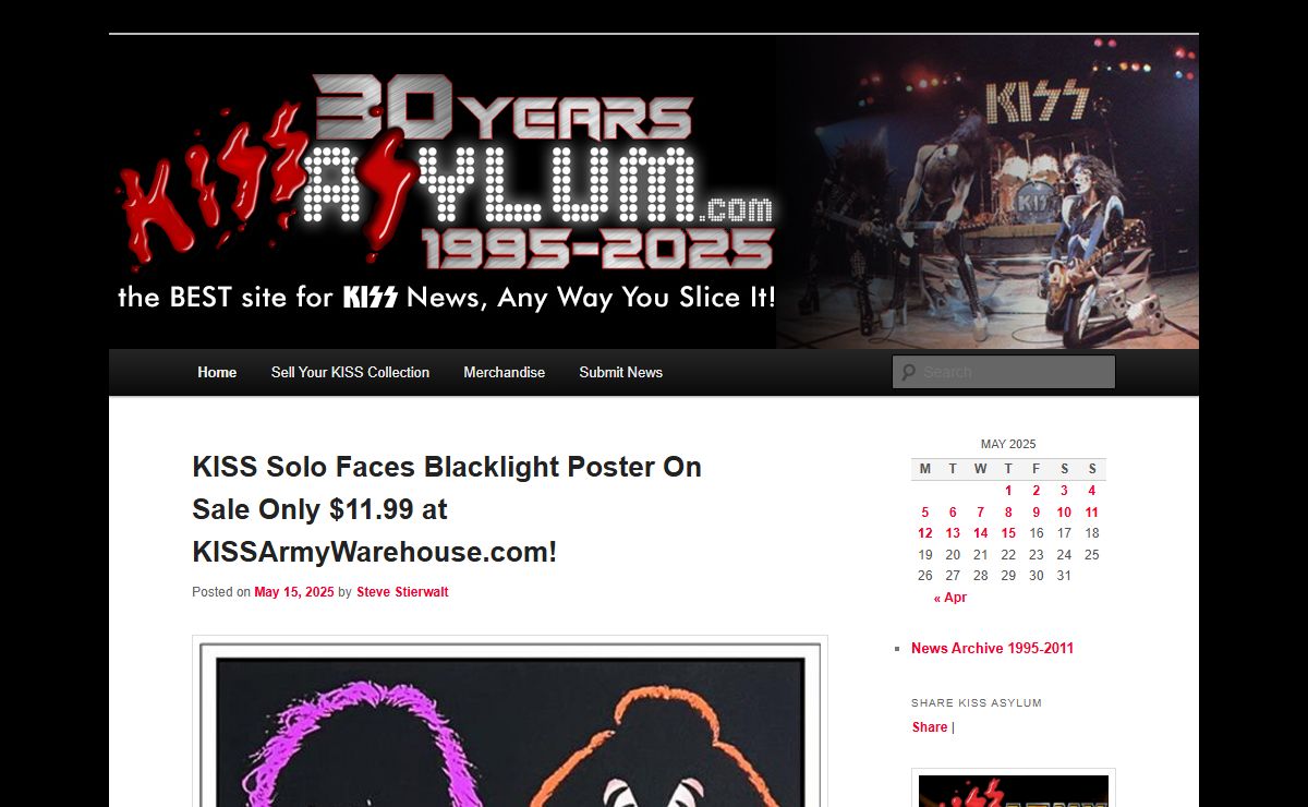 Kiss Asylum | Since 1995 – The Longest Running KISS Website on the Internet!