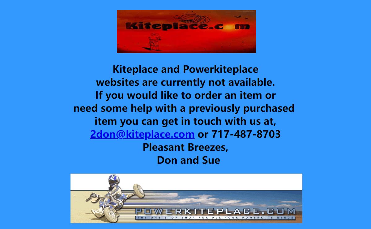 Kiteplace.com: We carry a complete line of kites. Our range includes single line kites, dual line sport kites, dual and quad line power kites, wind toys, windwheels, and mobiles by HQ Kites and Go Fly a Kite, orbydiscs, wind gauges, and more.
