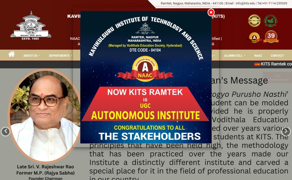 Home | Kavikulguru Institute of Technology and Science